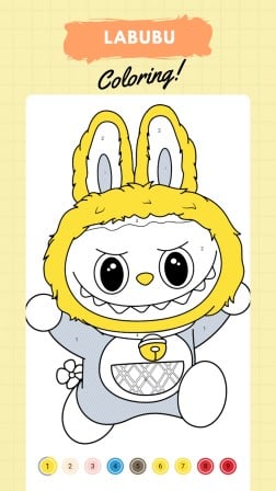 Labubu Coloring by Number
