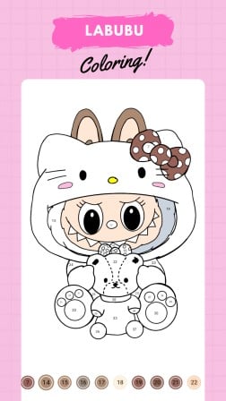 Labubu Coloring by Number